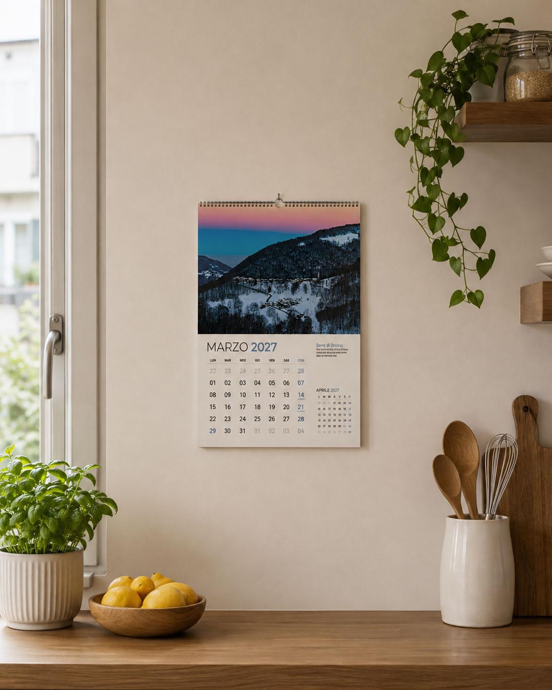 Marzo del calendario di montagna 2027 dedicato alla Valle Po e al Monviso