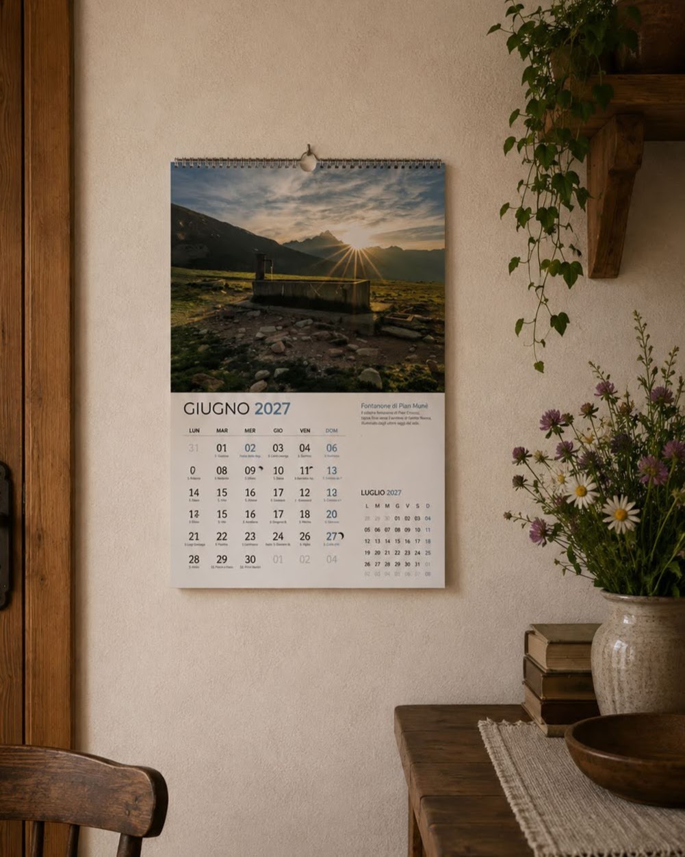 Giugno del calendario di montagna 2027 dedicato alla Valle Po e al Monviso